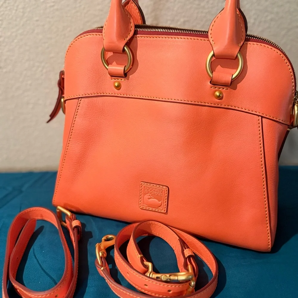 Dooney & Bourke Camden Salmon Florentine Italian Leather NWT  RARE! HTF - Picture 14 of 15